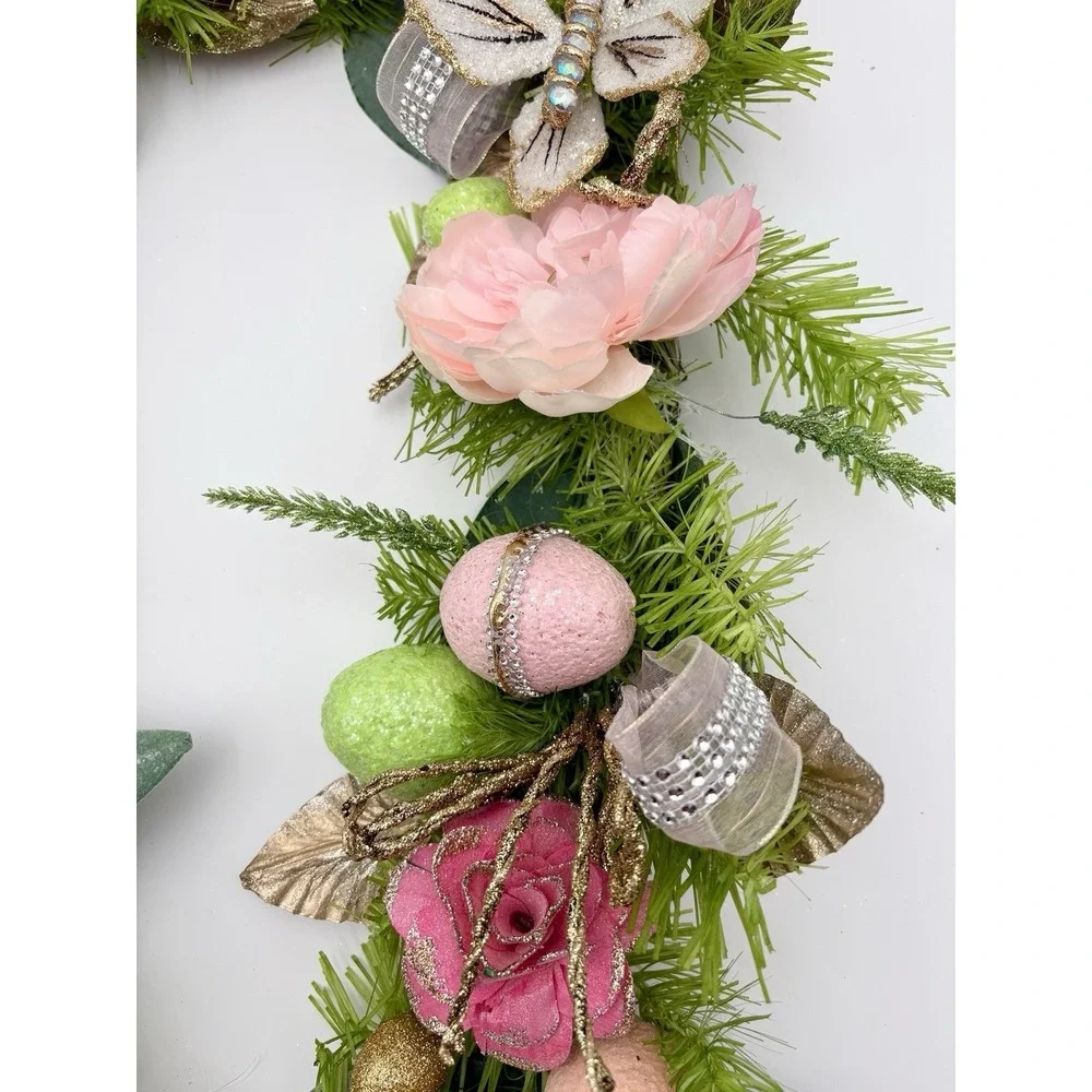 EASTER Capiz Gold Embellished Eggs‎ Butterfly 5ft GARLAND
